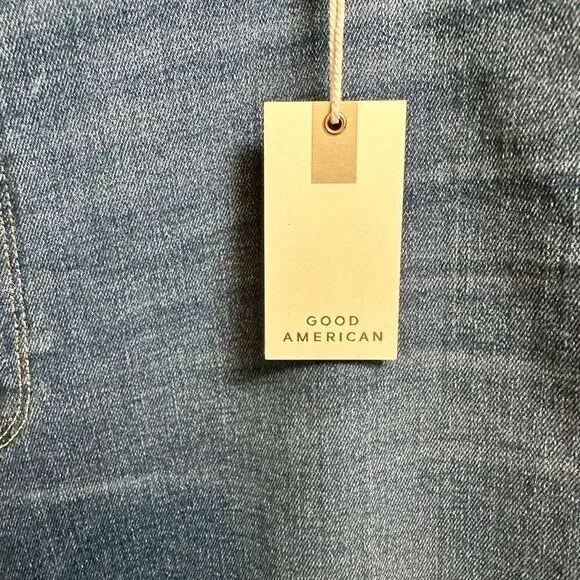 NWT Good American Plus Size Blue Jeans Shark Bite Hem - Size 24 - Picture 7 of 8